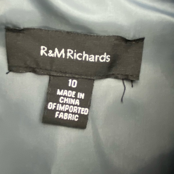 R&M Richards Silver Rhinestone 2 piece Jacket and top formal NYE Sz 10 - Picture 4 of 17